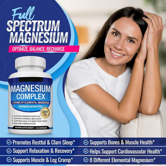 Magnesium Glycinate Capsules – Deep Sleep, Calm & Muscle Recovery