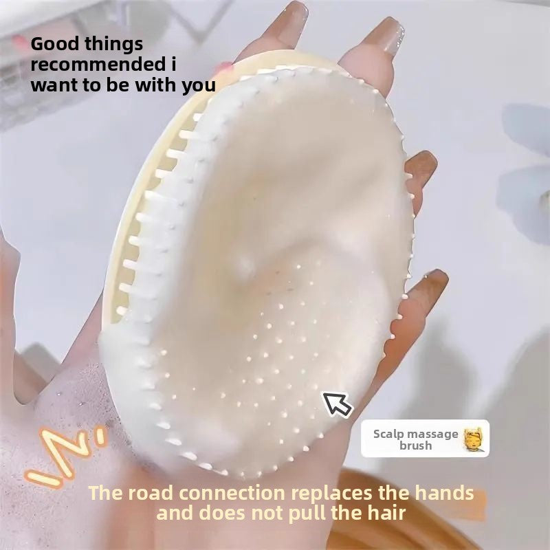 Silicone Scalp Massager Brush Set of 2 | Shampoo Hair Growth Tool