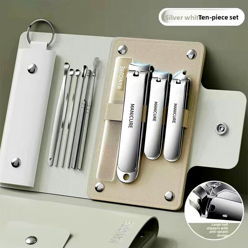 Manicure Set for Women | 10pc Stainless Steel Nail Clipper Kit