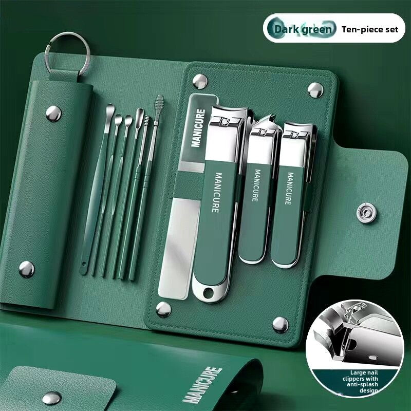 Manicure Set for Women | 10pc Stainless Steel Nail Clipper Kit