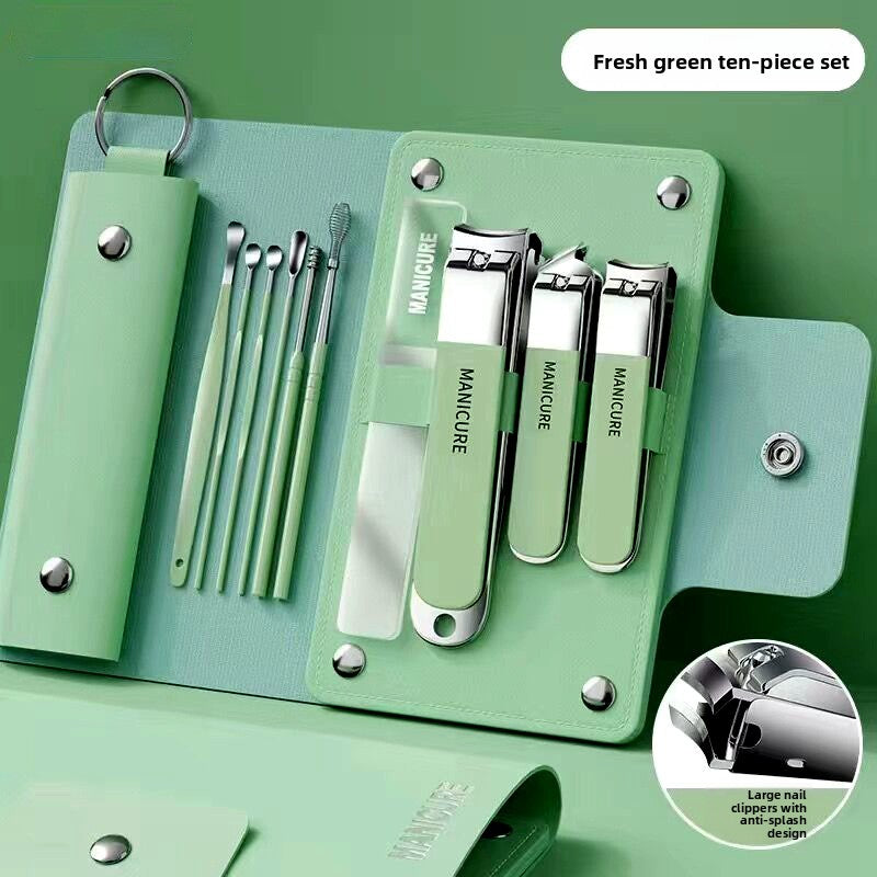 Manicure Set for Women | 10pc Stainless Steel Nail Clipper Kit