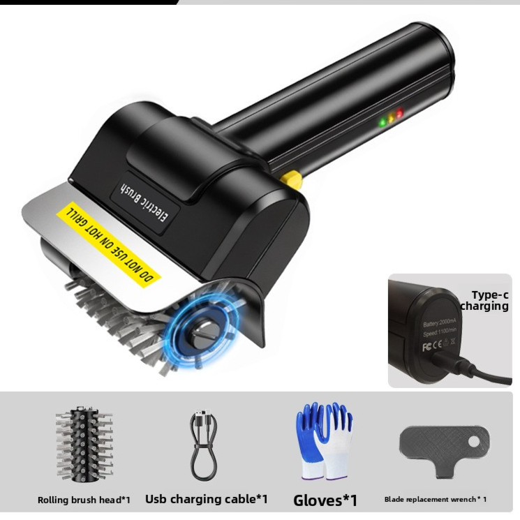 Electric BBQ Grill Cleaning Brush – Safe Bristle-Free Cleaner