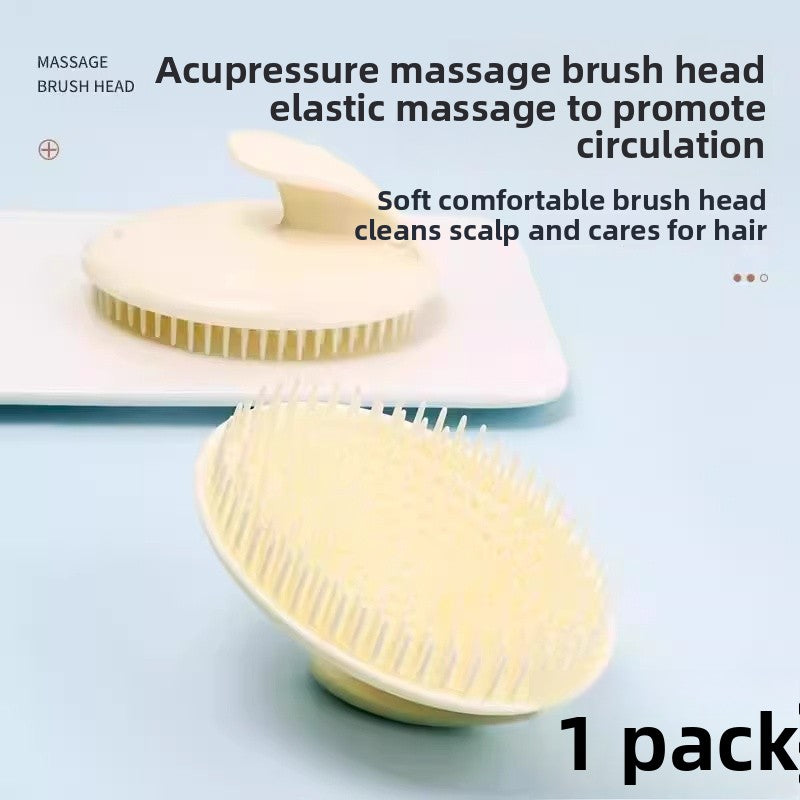 Silicone Scalp Massager Brush Set of 2 | Shampoo Hair Growth Tool