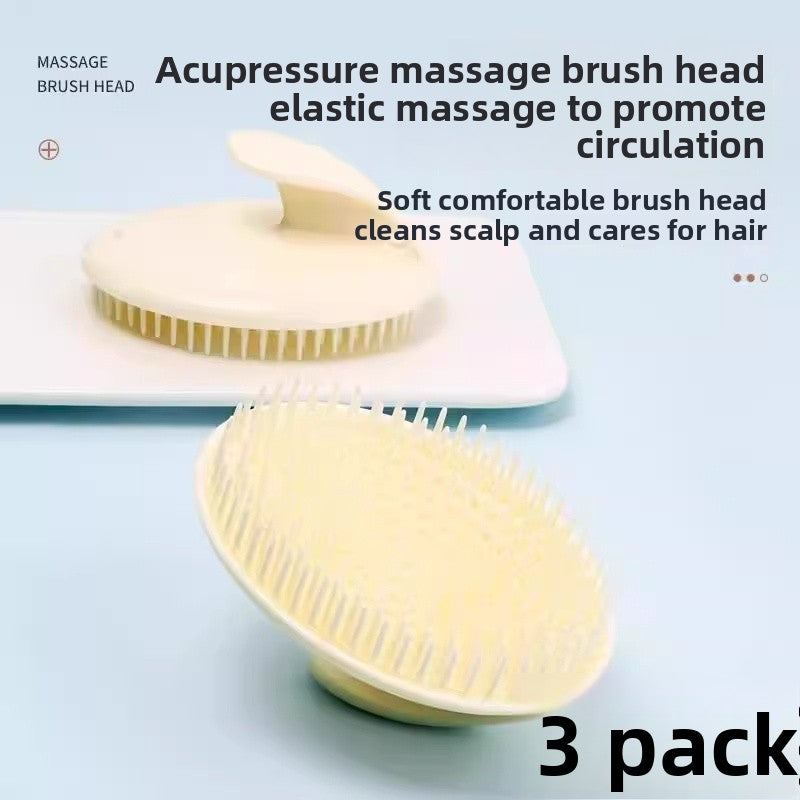 Silicone Scalp Massager Brush Set of 2 | Shampoo Hair Growth Tool
