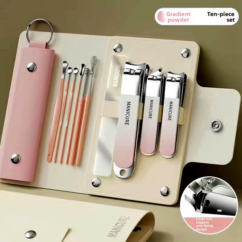 Manicure Set for Women | 10pc Stainless Steel Nail Clipper Kit