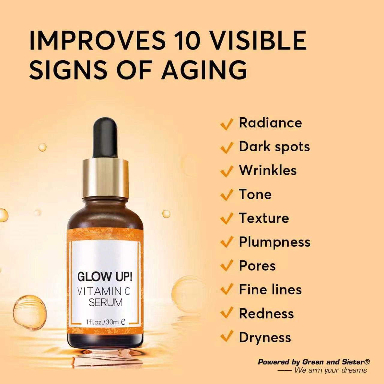 Vitamin C Brightening Serum | Hyaluronic Acid Niacinamide 30ml
