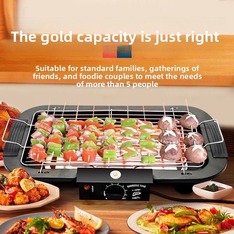 Smokeless Electric Grill & Bristle-Free Cleaning Brush for Perfect Grilling